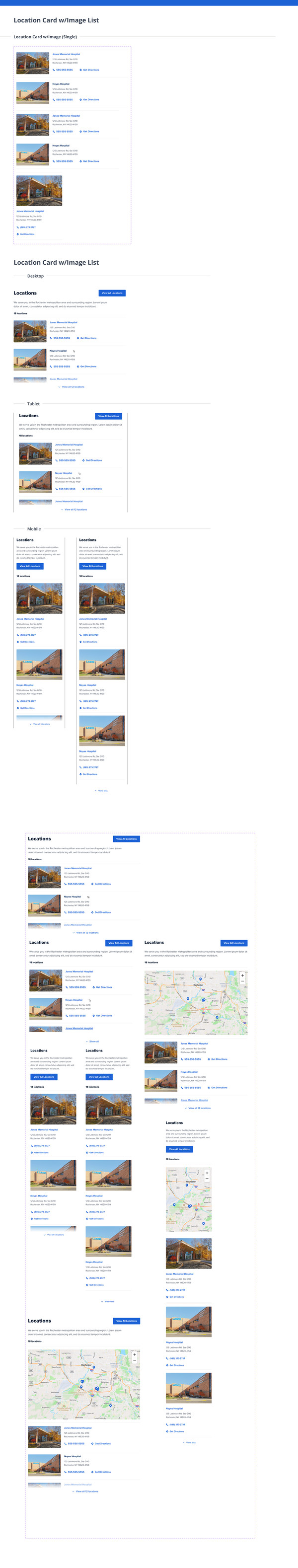Image list: design system documentation