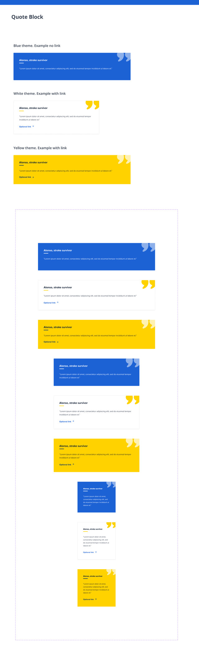 Quote block: design system documentation