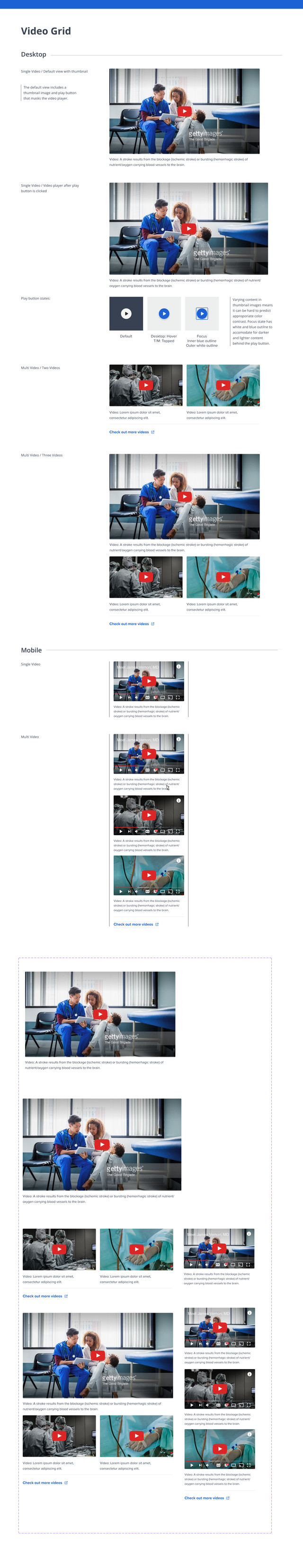 Video grid: design system documentation
